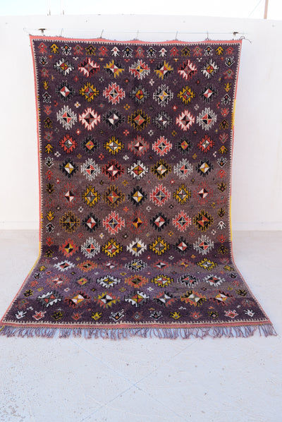 Tapis Berbere Taznakht, tapis noué à la main 100% laine du mouton de l'atlas 180*300.