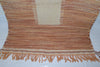 Authentique Tapis Berbere Réversible Coureur 77*300, Tapis Anti-Atlas Marocain fait main de couleur beige brun orange.